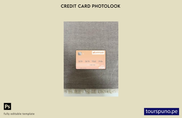 listo para imprimir plantilla FRONTAL de foto de tarjeta de débito visa del Banc